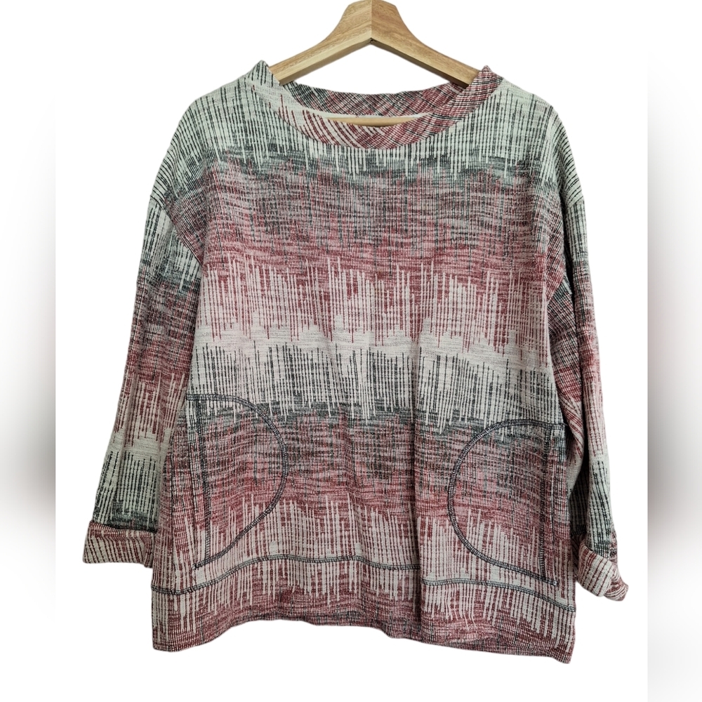 Anthropologie Postman Long Sleeve Crew Neck Top L